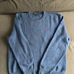 Vintage Polo by Ralph Lauren Blue Men's Sweater